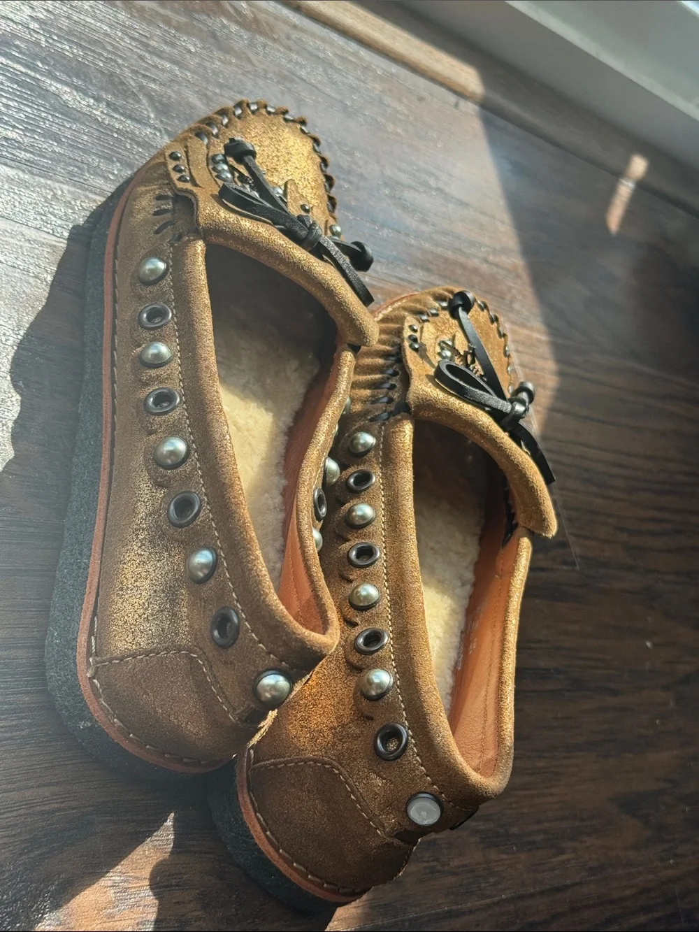 Coach brown suede